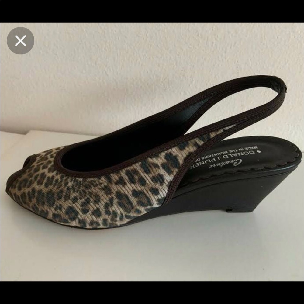 Donald J Pliner NITB animal print wedge NITB